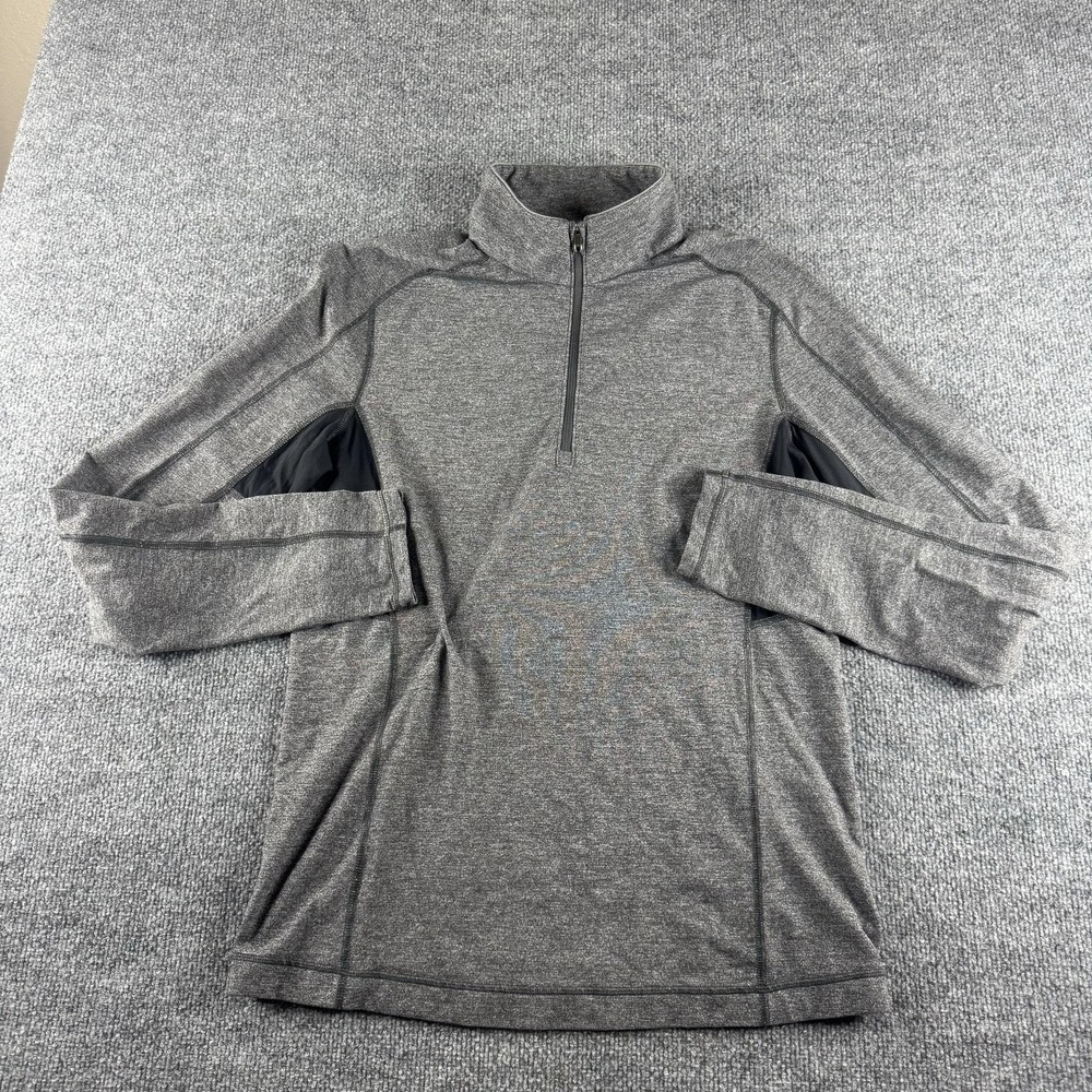 Lululemon Pullover Mens L Gray 1/4 Zip Long‎ Sleeve Athletic Training Running